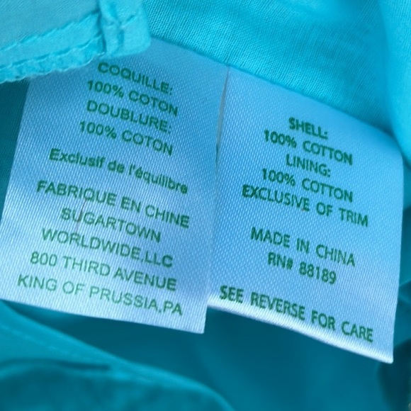 Lilly Pulitzer Annabelle Shift Shorely Blue Gold Lace Dress Size 4 - Picture 13 of 14